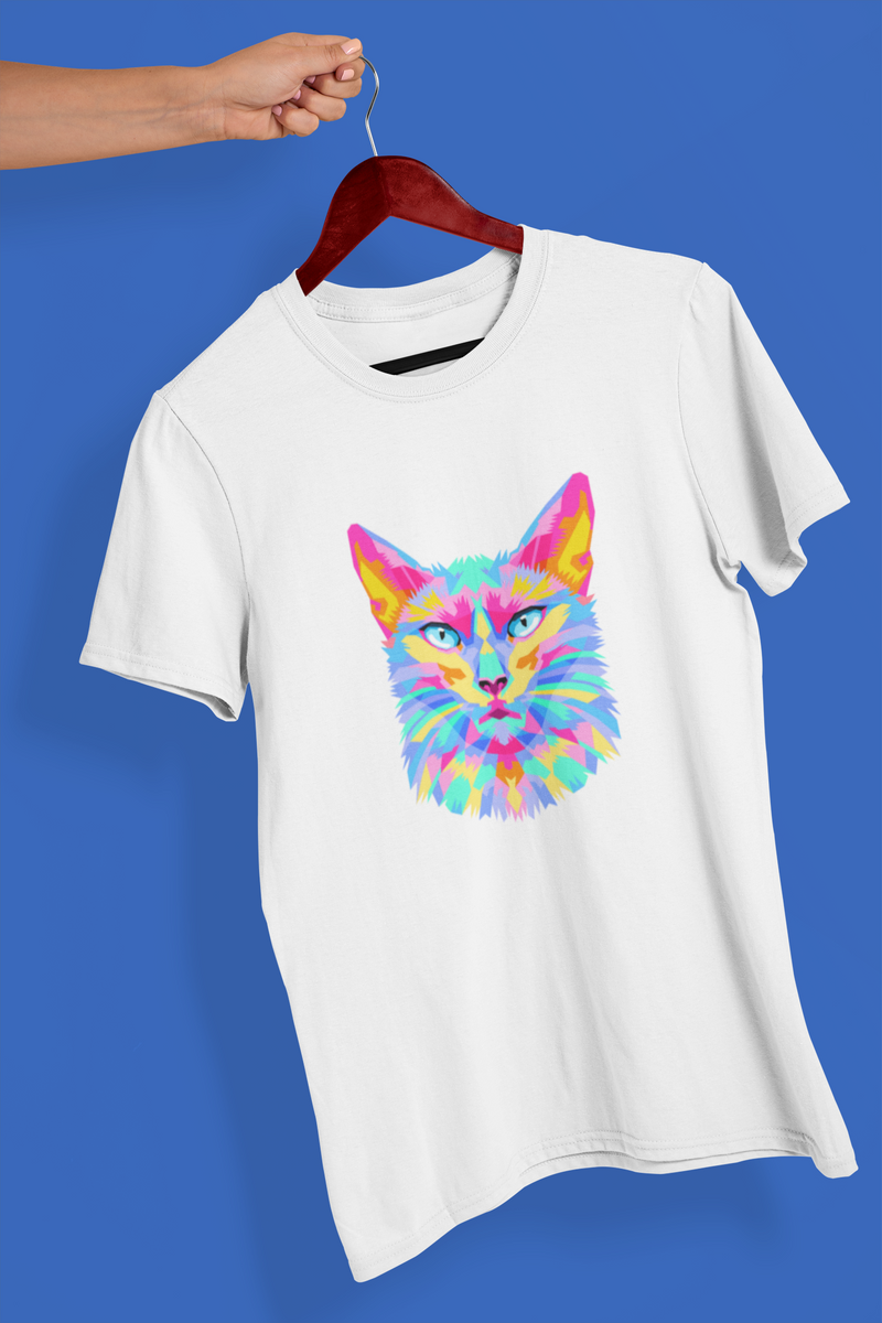 Nome do produto: Camiseta Unissex - Gato color