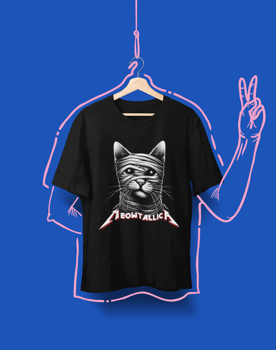 Nome do produto: Camiseta Unissex - Meowtallica