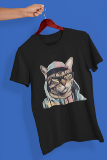 Nome do produtoCamiseta Unissex - Gato Rapper