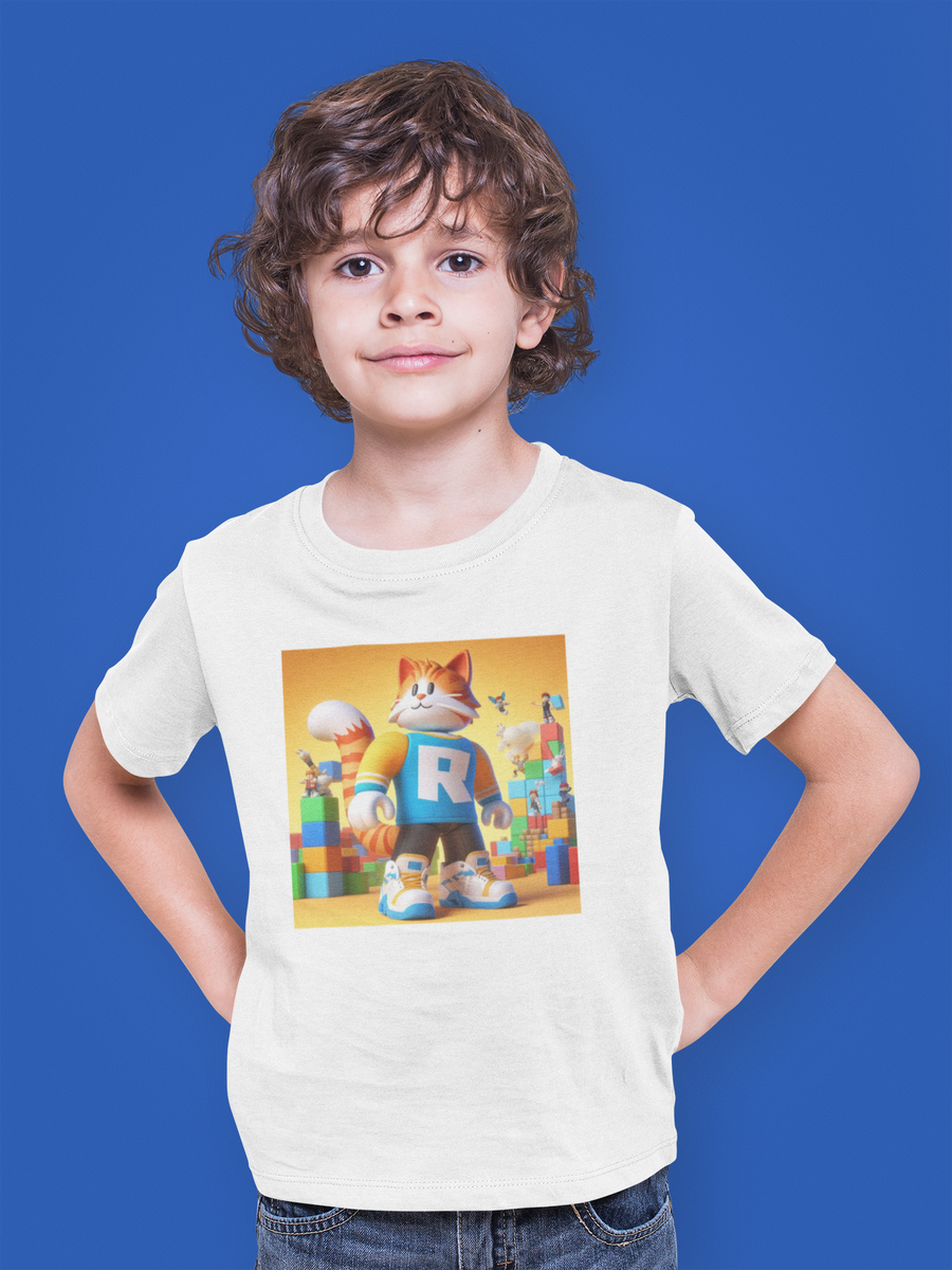 Nome do produto: Camiseta Infantil - Gato Roblox