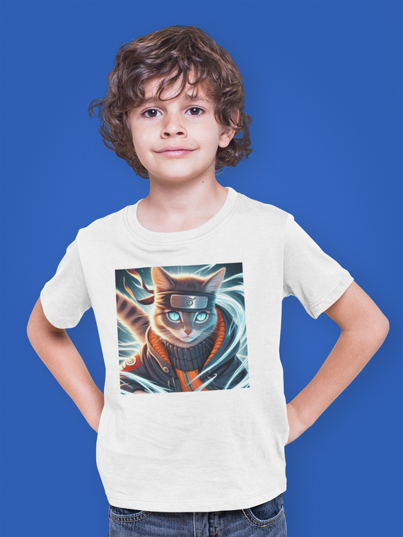 Camiseta Infantil - Gato Naruto