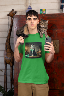 Nome do produtoCamiseta Unissex - Gato Potter Sonserina