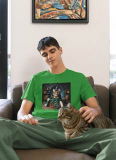 Nome do produtoCamiseta Unissex - Gato Potter Sonserina 