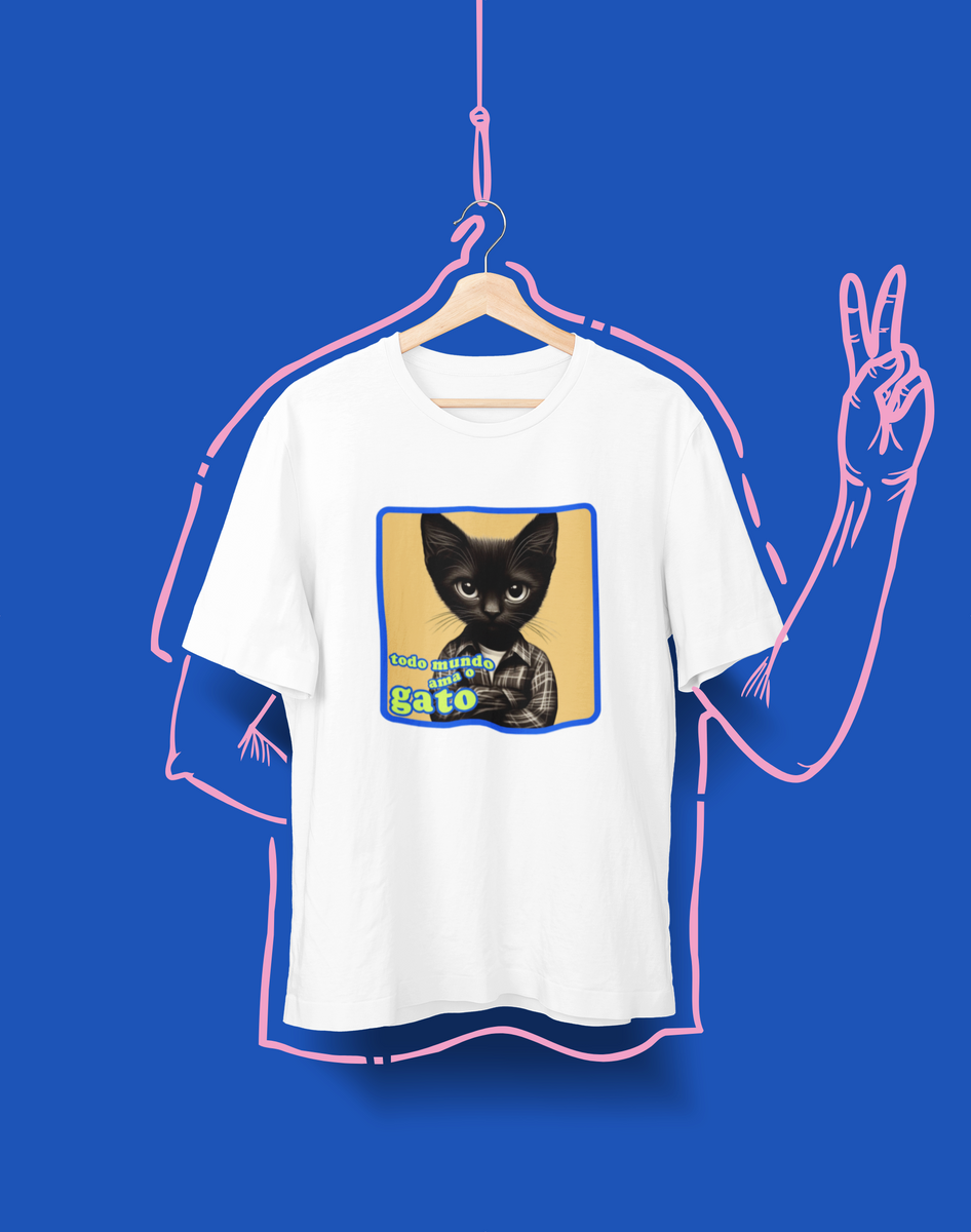Nome do produto: Camiseta Unissex - Todo mundo ama o gato