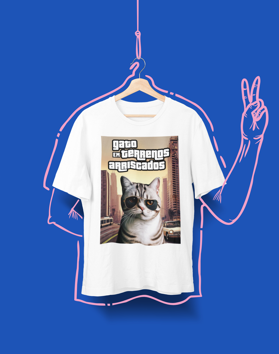 Nome do produto: Camiseta Unissex - Gato GTA
