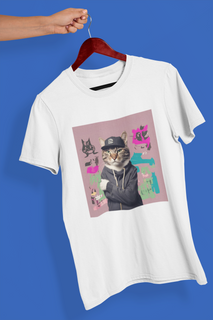 Camiseta Unissex - Gato Rapper