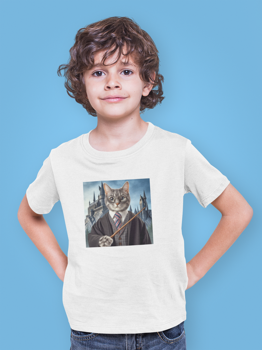 Nome do produto: Camiseta Infantil - Gato Potter