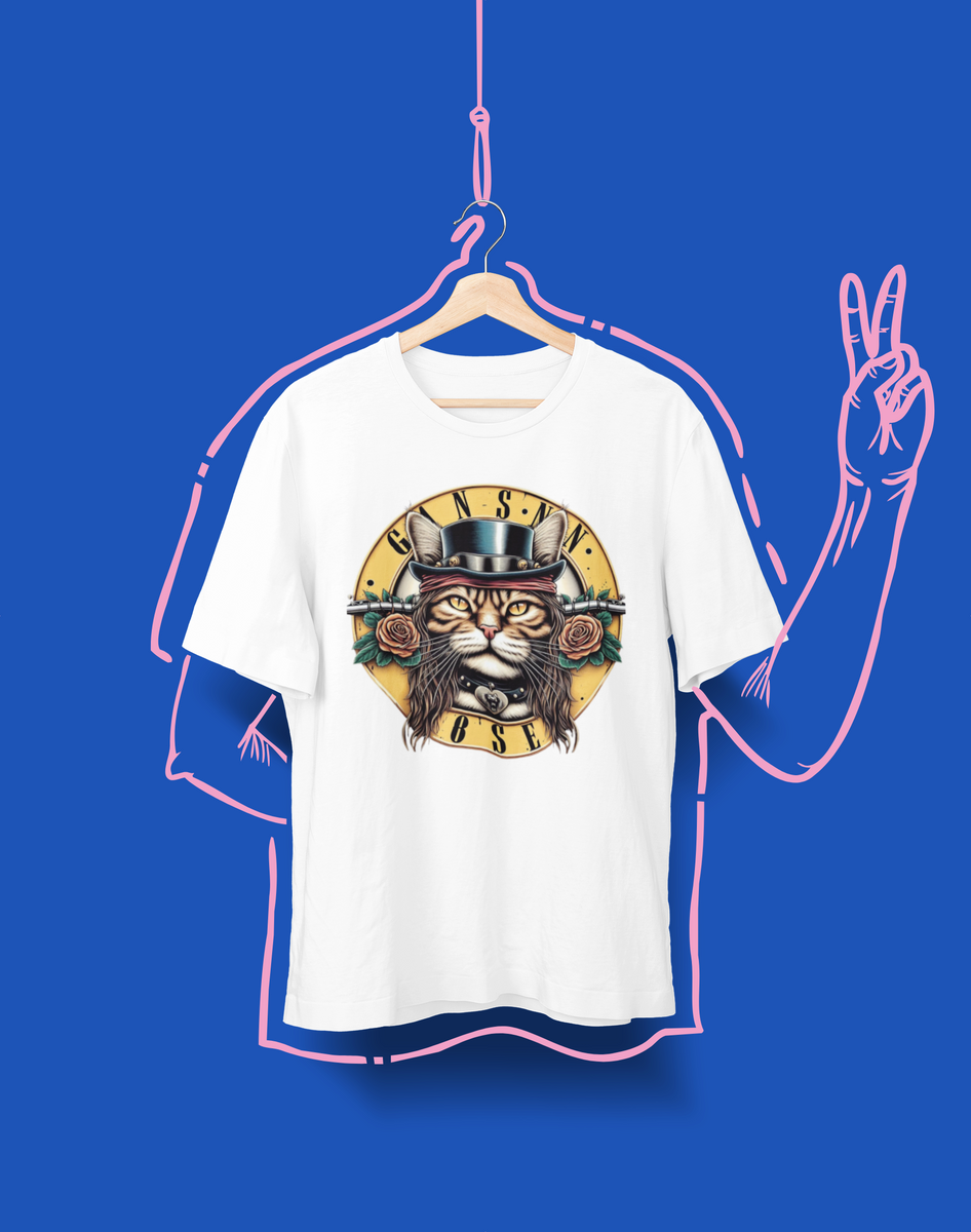 Nome do produto: Camiseta Unissex - Cat N\' Roses