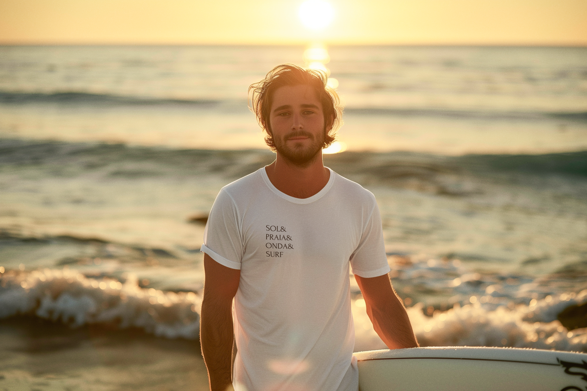 Nome do produto: camiseta useus - sol&praia&onda&surf