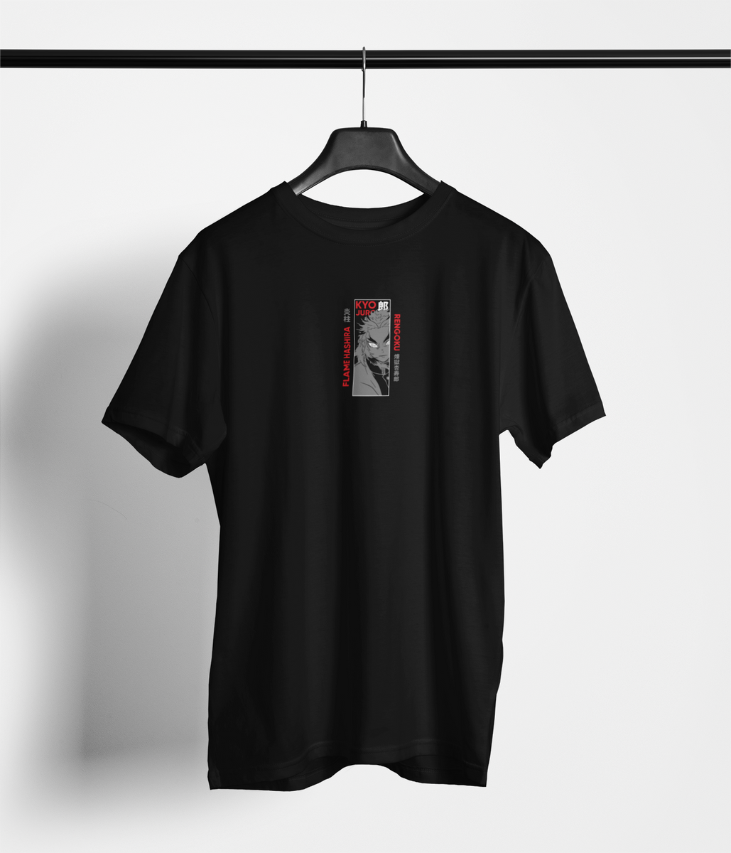 Nome do produto: Camiseta Unissex - Kyojuro Rengoku Flame Hashira