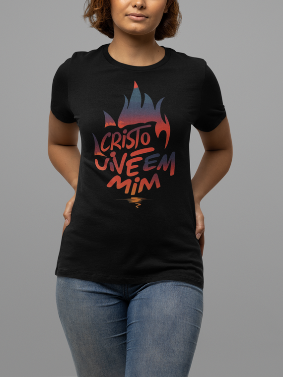 camiseta feminina - Cristo vive em mim