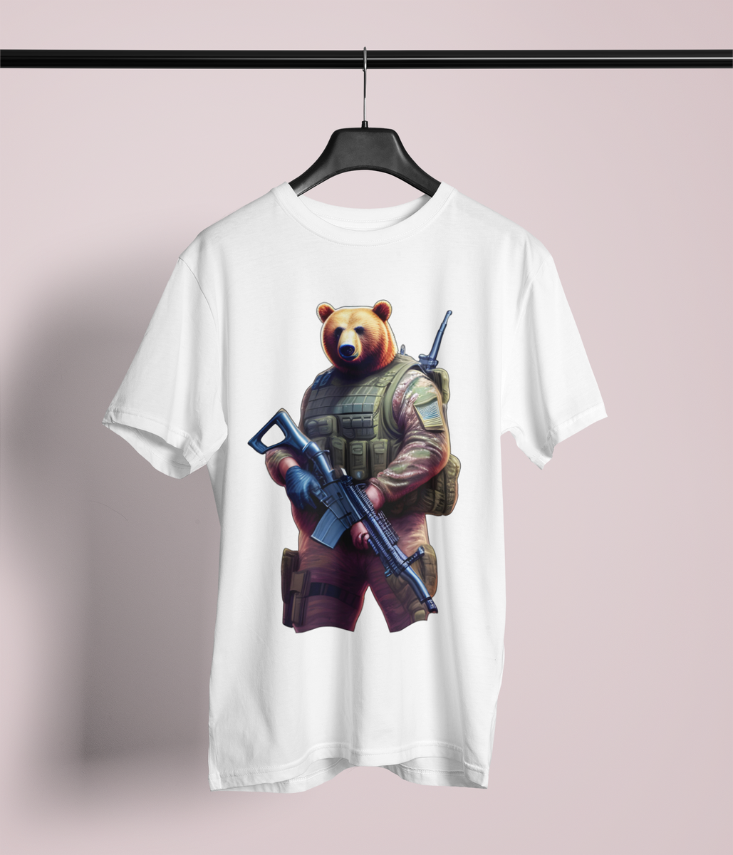 Nome do produto: Camiseta Estampa Urso Marrom2.0 Fuzileiro