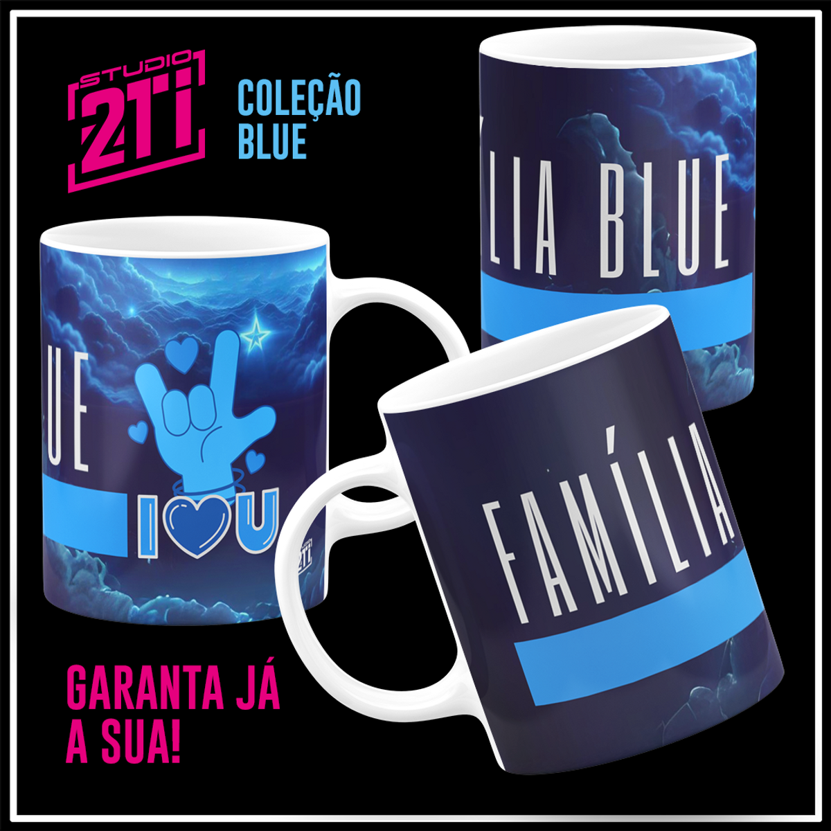 Nome do produto: Caneca Família Blue Oficial