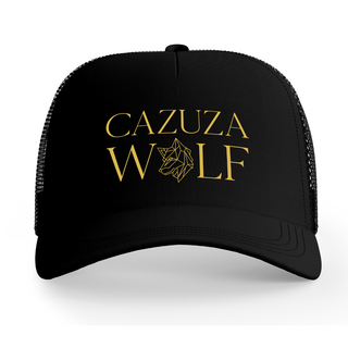 Nome do produtoBoné Americano com tela (TRUCKER) - CAZUZAWOLF GOLD