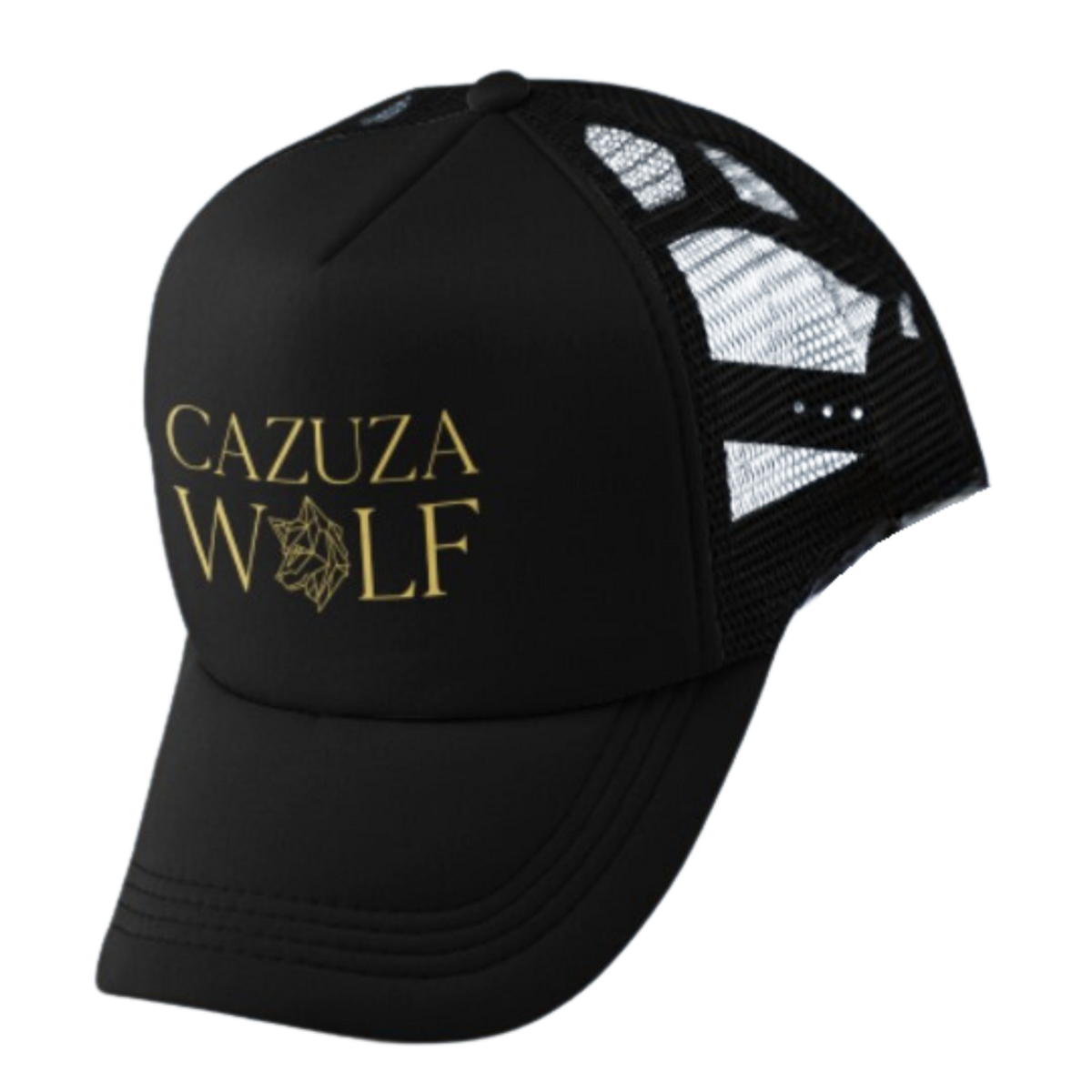 Nome do produto: Boné Americano com tela (TRUCKER) - CAZUZAWOLF GOLD