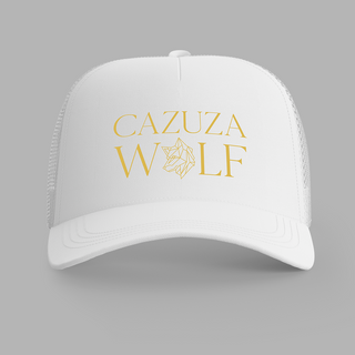 Nome do produtoBoné Americano com tela (TRUCKER) - CAZUZAWOLF GOLD