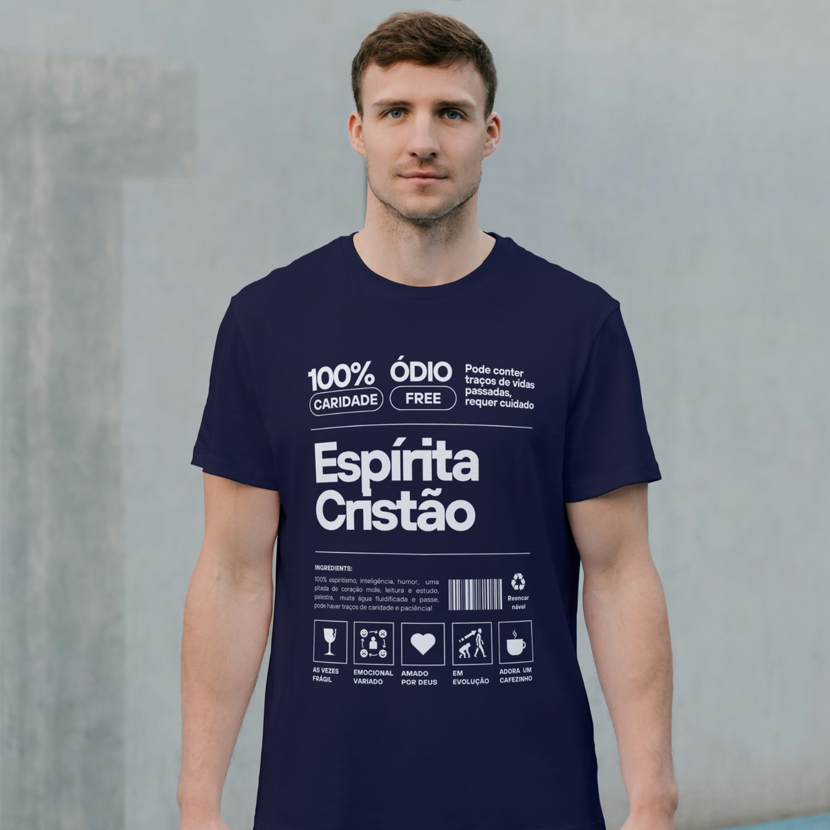 Nome do produto: Camiseta Espírita Cristão