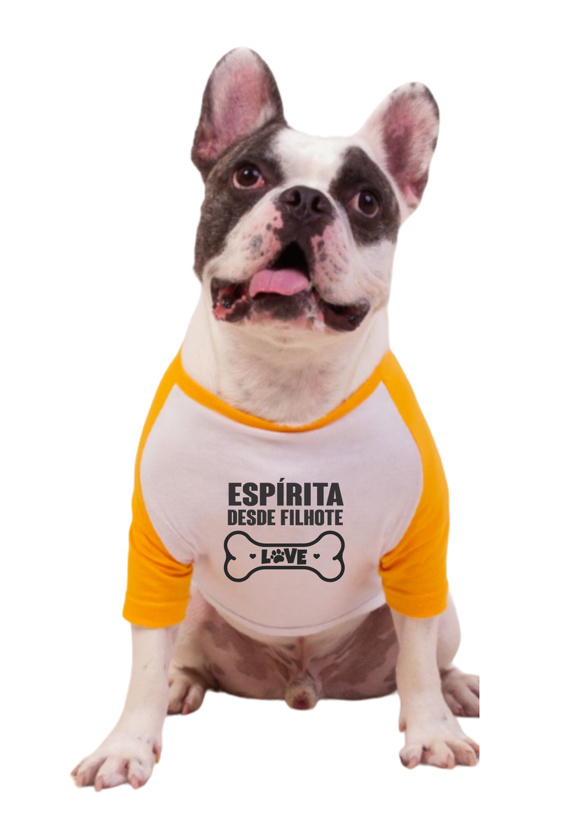 Nome do produto: Camisa Pet Dog Espírita Desde Filhote
