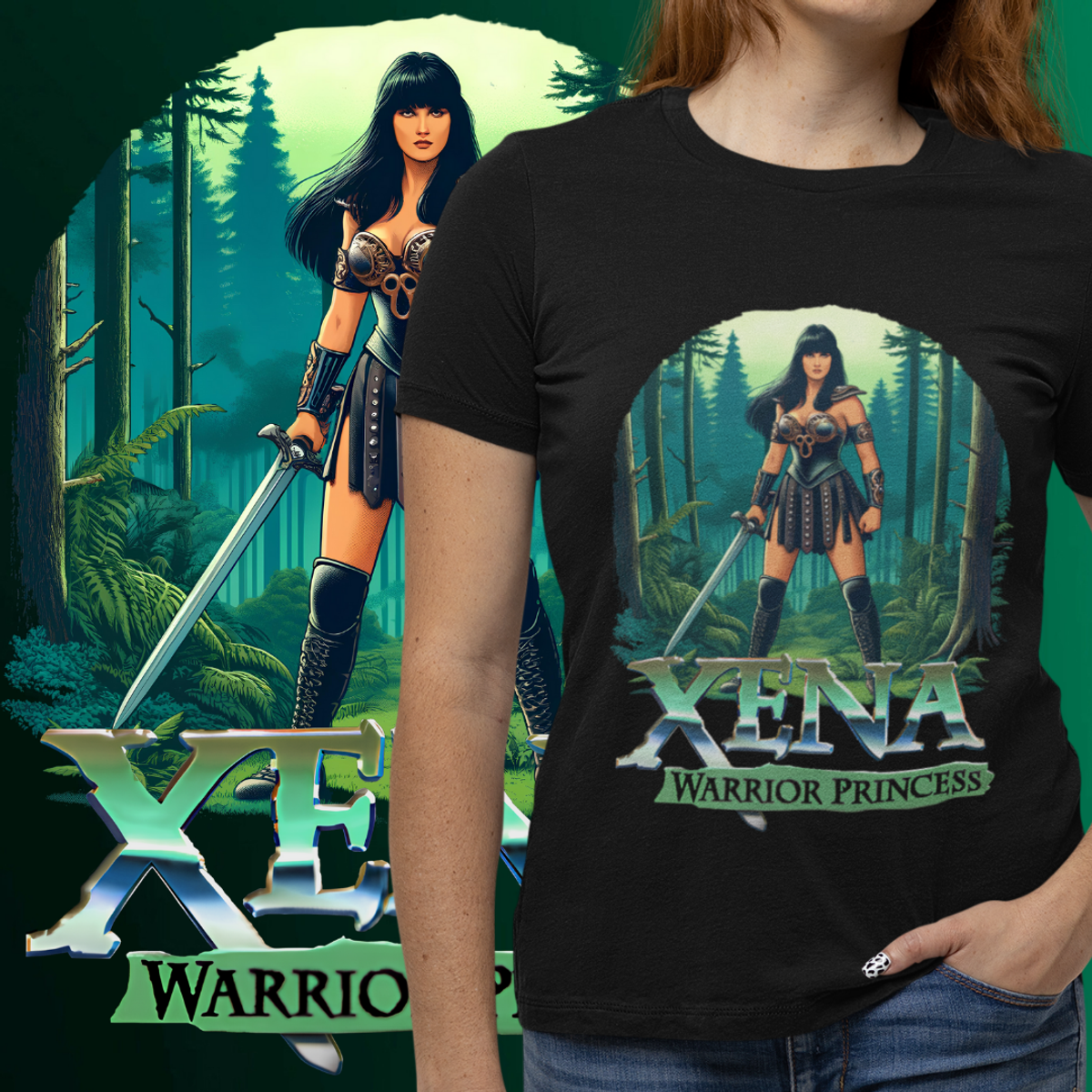 Nome do produto: BABY LOOK - XENA, PRINCESA GUERREIRA