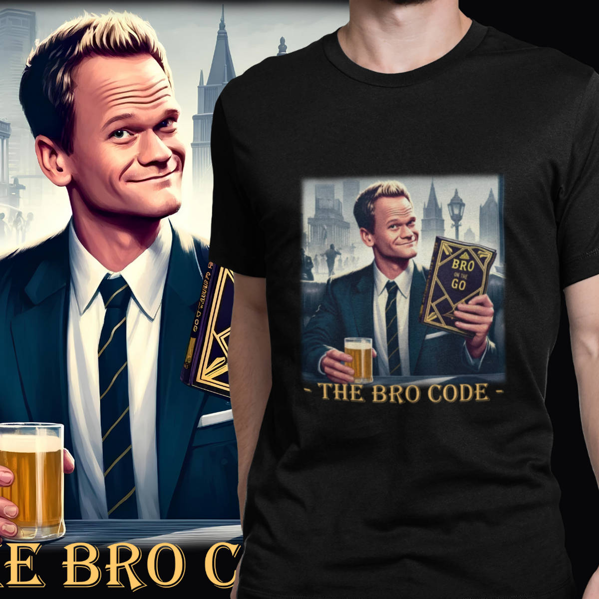 Nome do produto: CAMISETA - CÓDIGO BRO (BARNEY STINSON) HIMYM