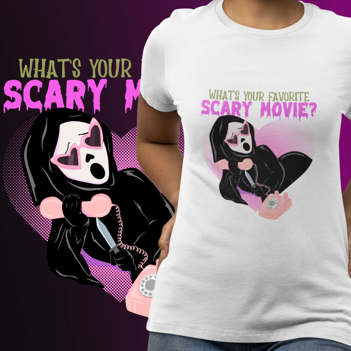 Nome do produto: BABY LOOK - FAVORITE SCARY MOVIE - COLORS