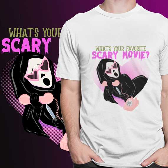 CAMISETA - FAVORITE SCARY MOVIE - COLORS