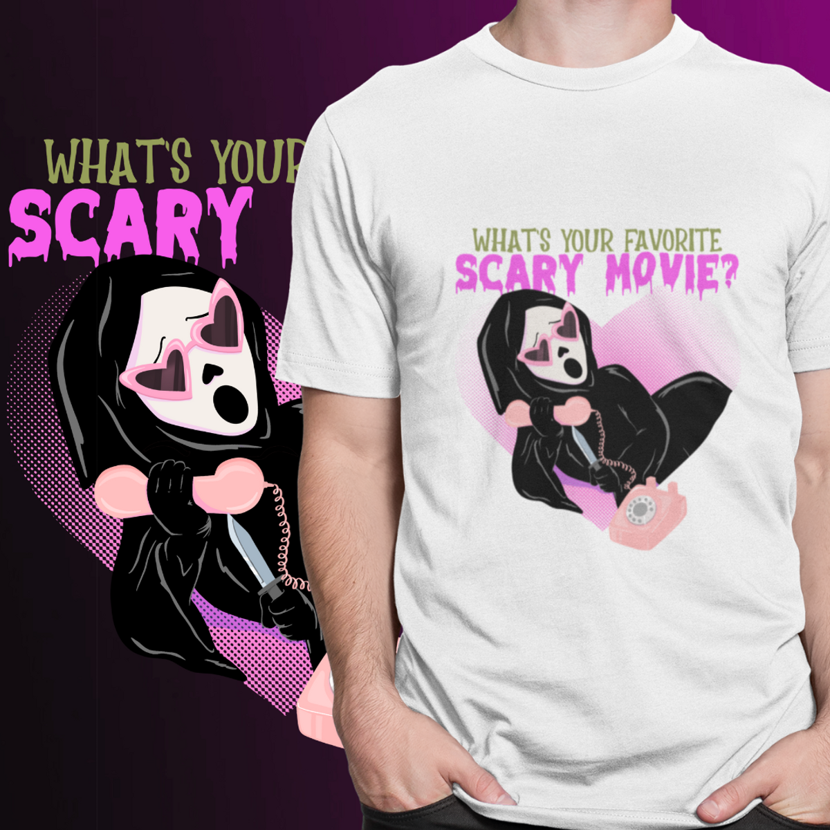 Nome do produto: CAMISETA - FAVORITE SCARY MOVIE - COLORS