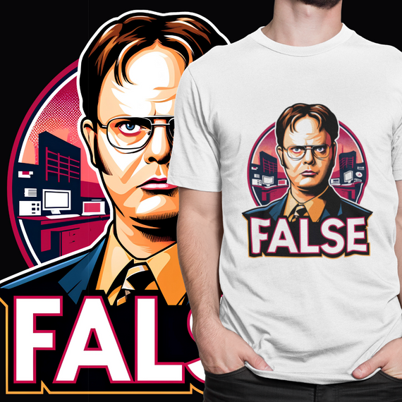 CAMISETA - DWIGHT: FALSE - THE OFFICE (COLORS)