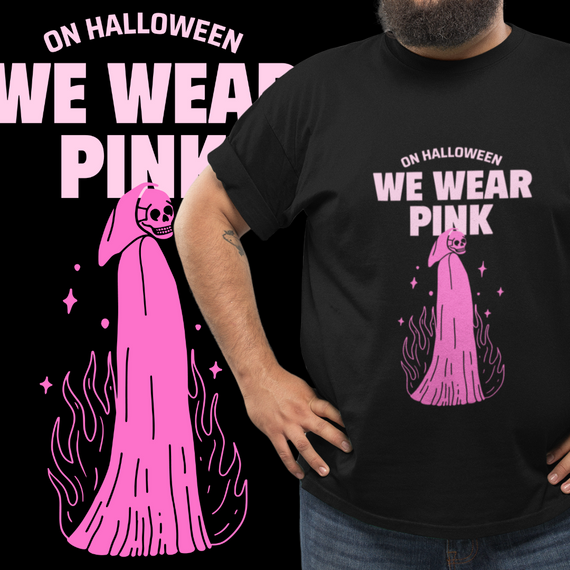 PLUS SIZE - ON HALLOWEEN WE WEAR PINK