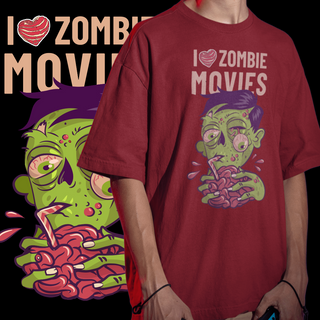 CAMISETA OVERSIZED - I LOVE ZOMBIE MOVIES