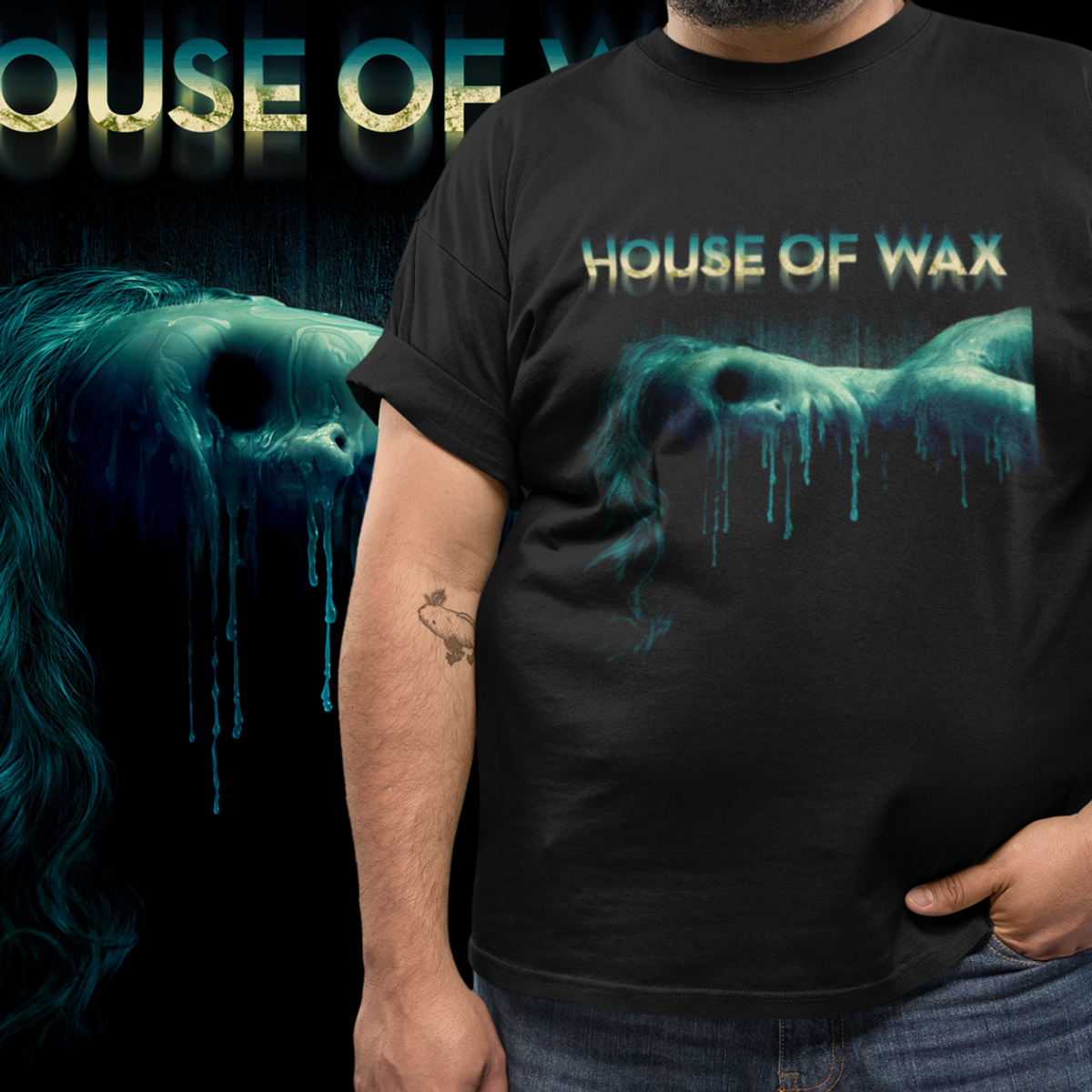 Nome do produto: T-SHIRT PLUS SIZE A CASA DE CERA - HOUSE OF WAX