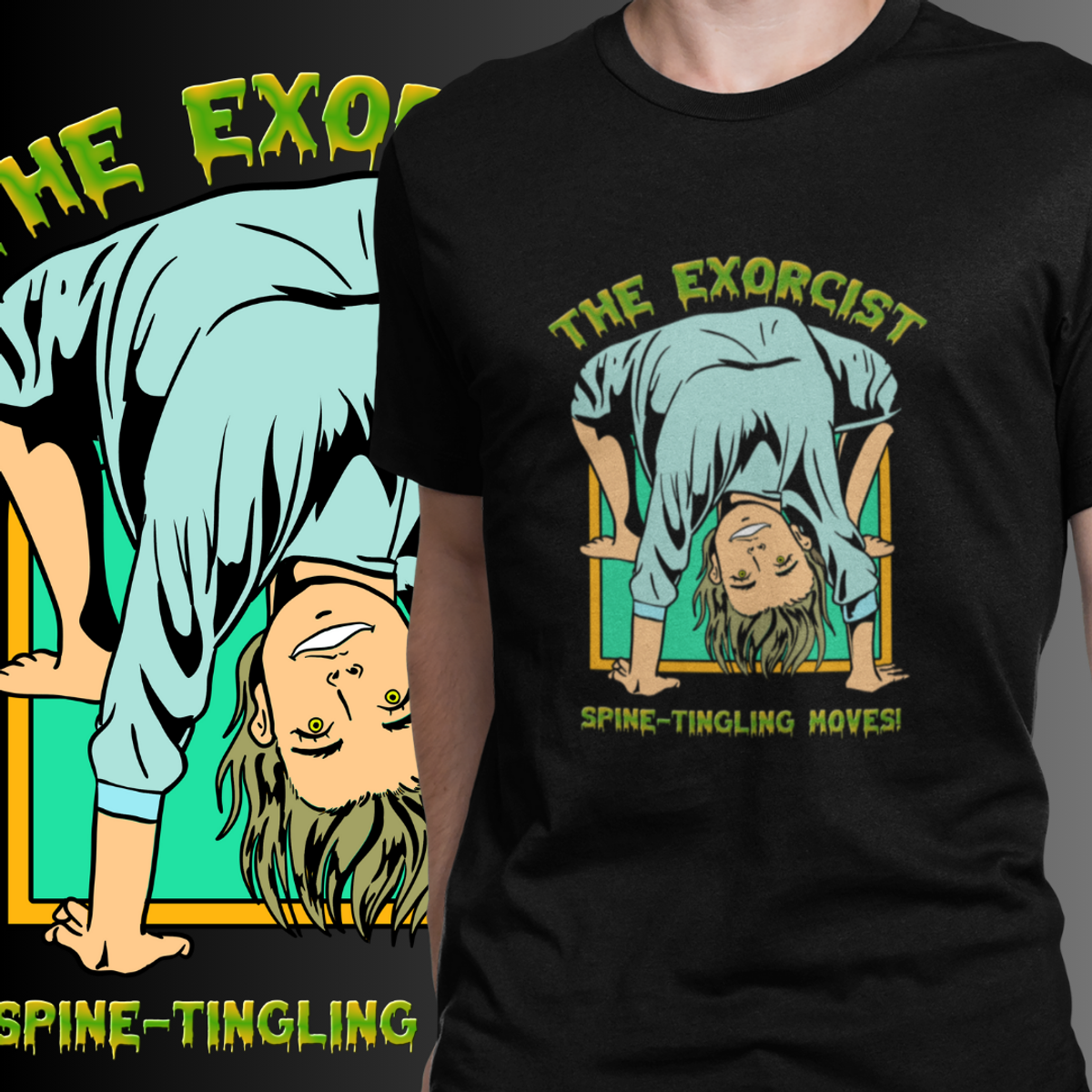 Nome do produto: CAMISETA O EXORCISTA - SPINE-TINGLING MOVES