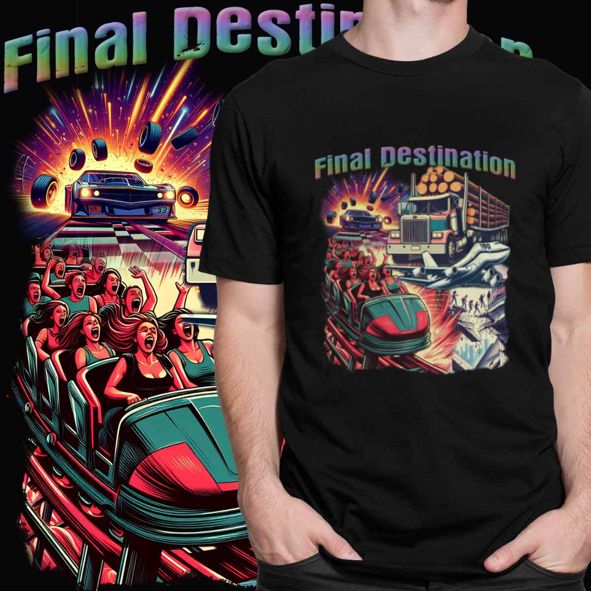 Nome do produto: CAMISETA - PREMONIÇÃO (FINAL DESTINATION) 