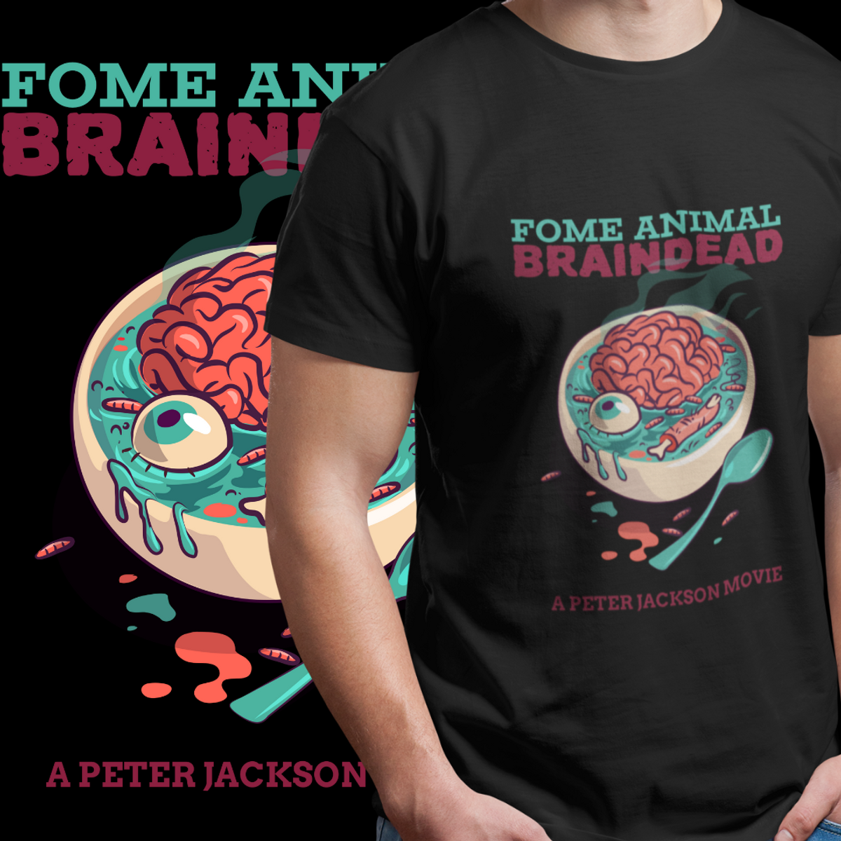 Nome do produto: CAMISETA - FOME ANIMAL (BRAINDEAD)