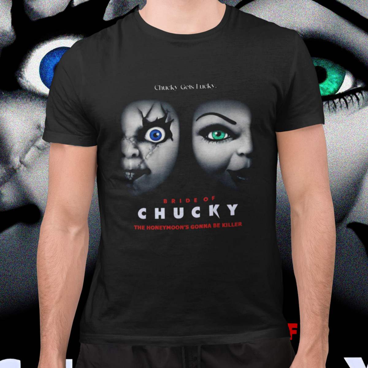 Nome do produto: CAMISETA BRIDE OF CHUCKY - A NOIVA DE CHUCKY