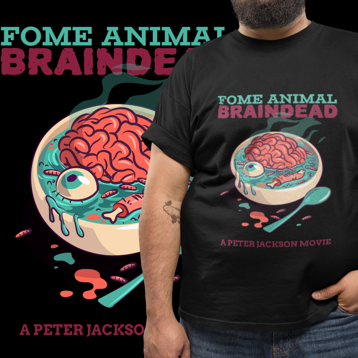 Nome do produto: PLUS SIZE - FOME ANIMAL (BRAINDEAD)