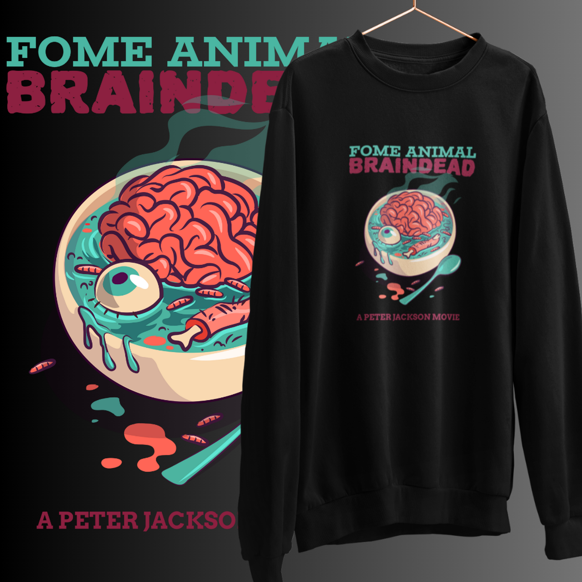 Nome do produto: MOLETOM - FOME ANIMAL (BRAINDEAD)