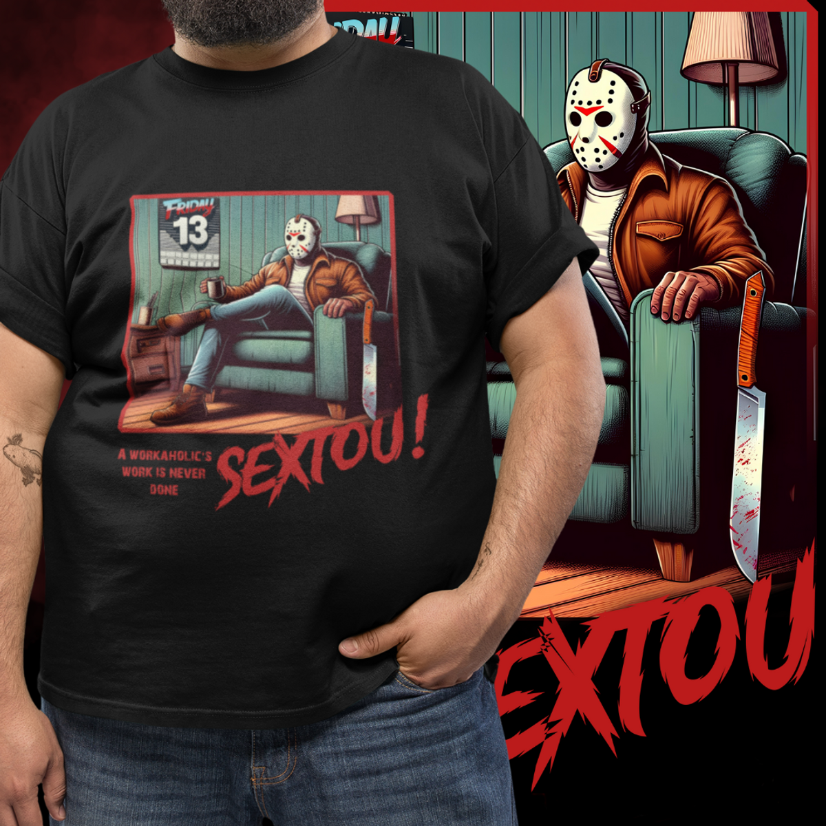 Nome do produto: PLUS SIZE - SEXTOU COM JASON - PRETA