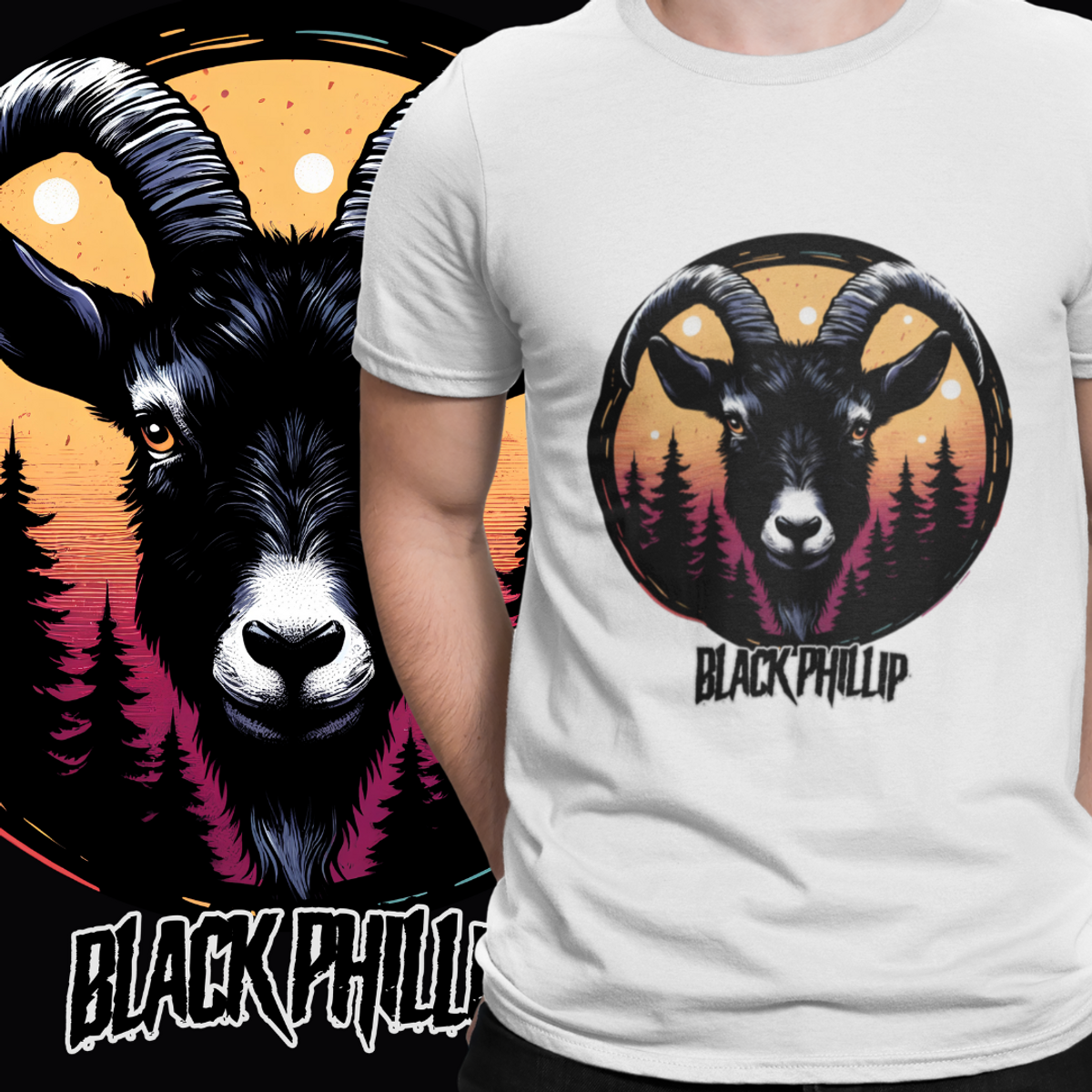 Nome do produto: CAMISETA - BLACK PHILLIP - COLORS