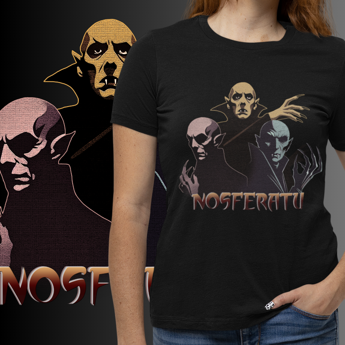 Nome do produto: BABY LOOK NOSFERATU (PRETA)