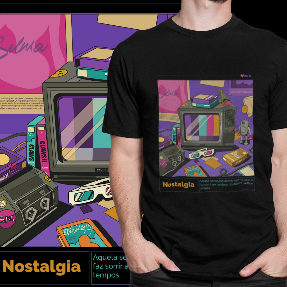 Nome do produto: CAMISETA - NOSTALGIA