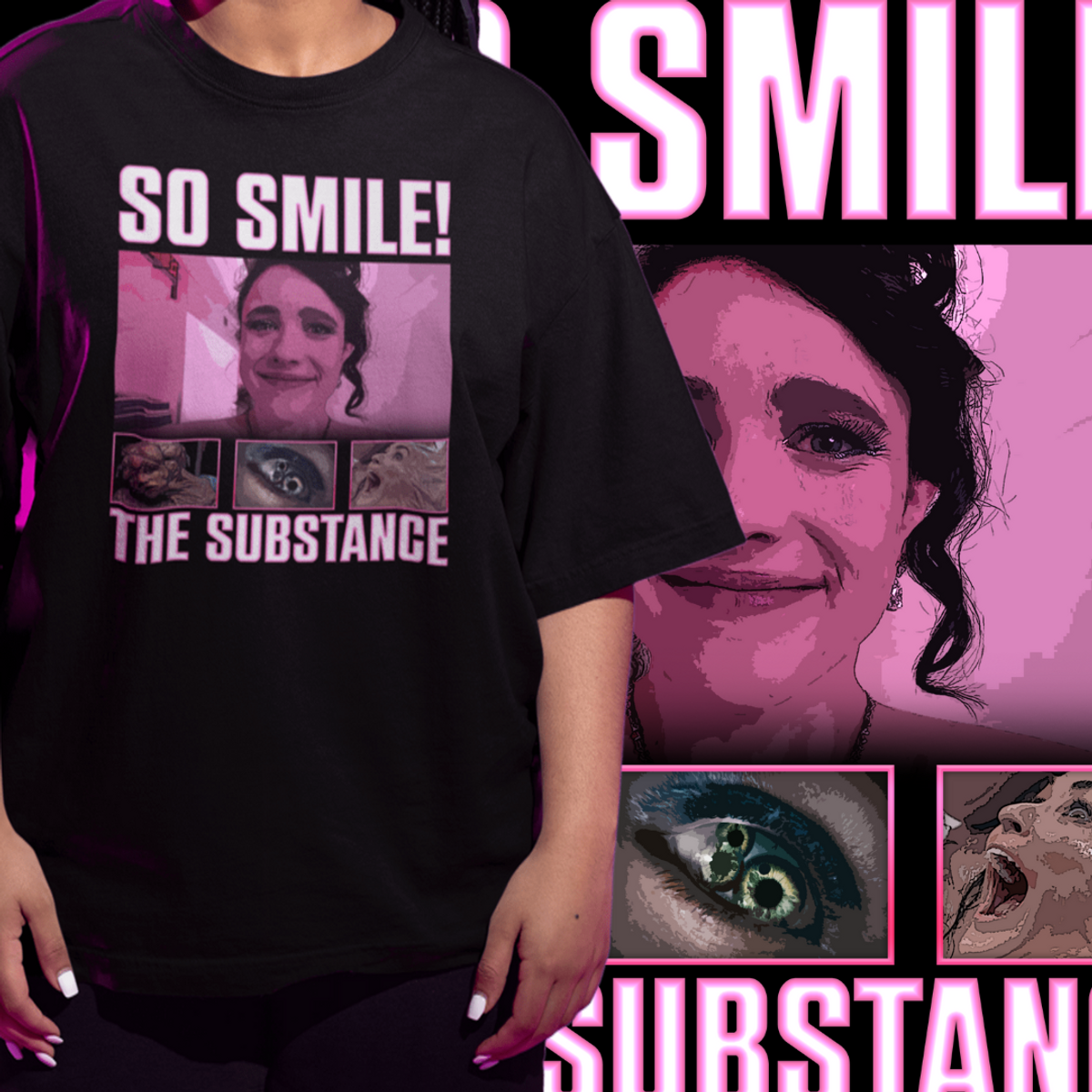 Nome do produto: CAMISETA OVERSIZED THE SUBSTANCE - SO SMILE!