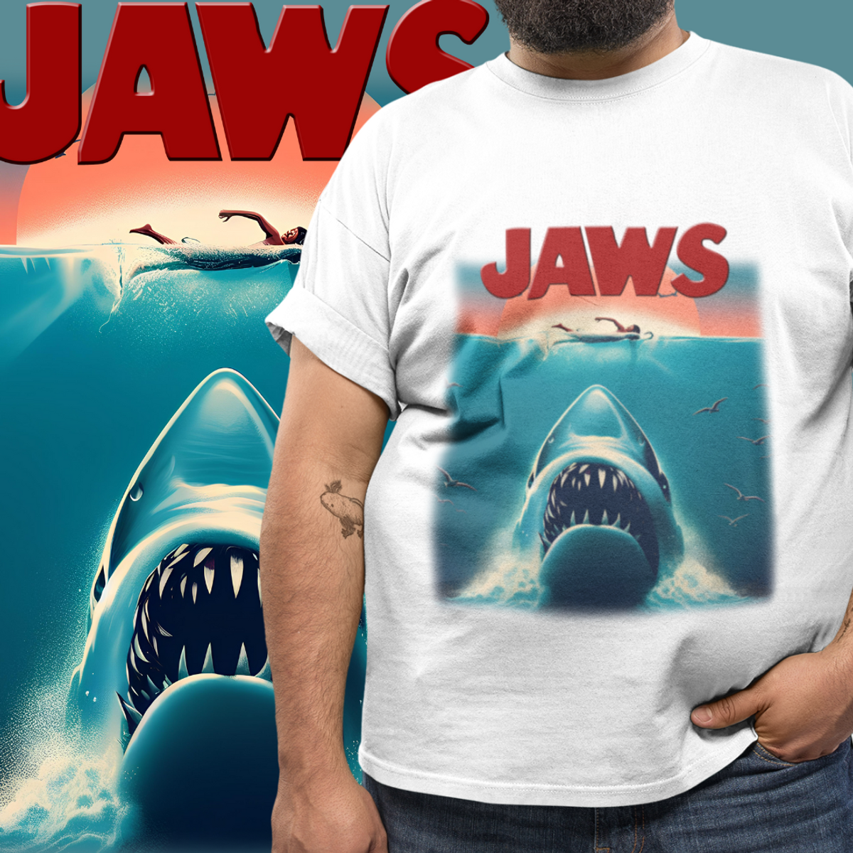 Nome do produto: PLUS SIZE - TUBARÃO (JAWS)