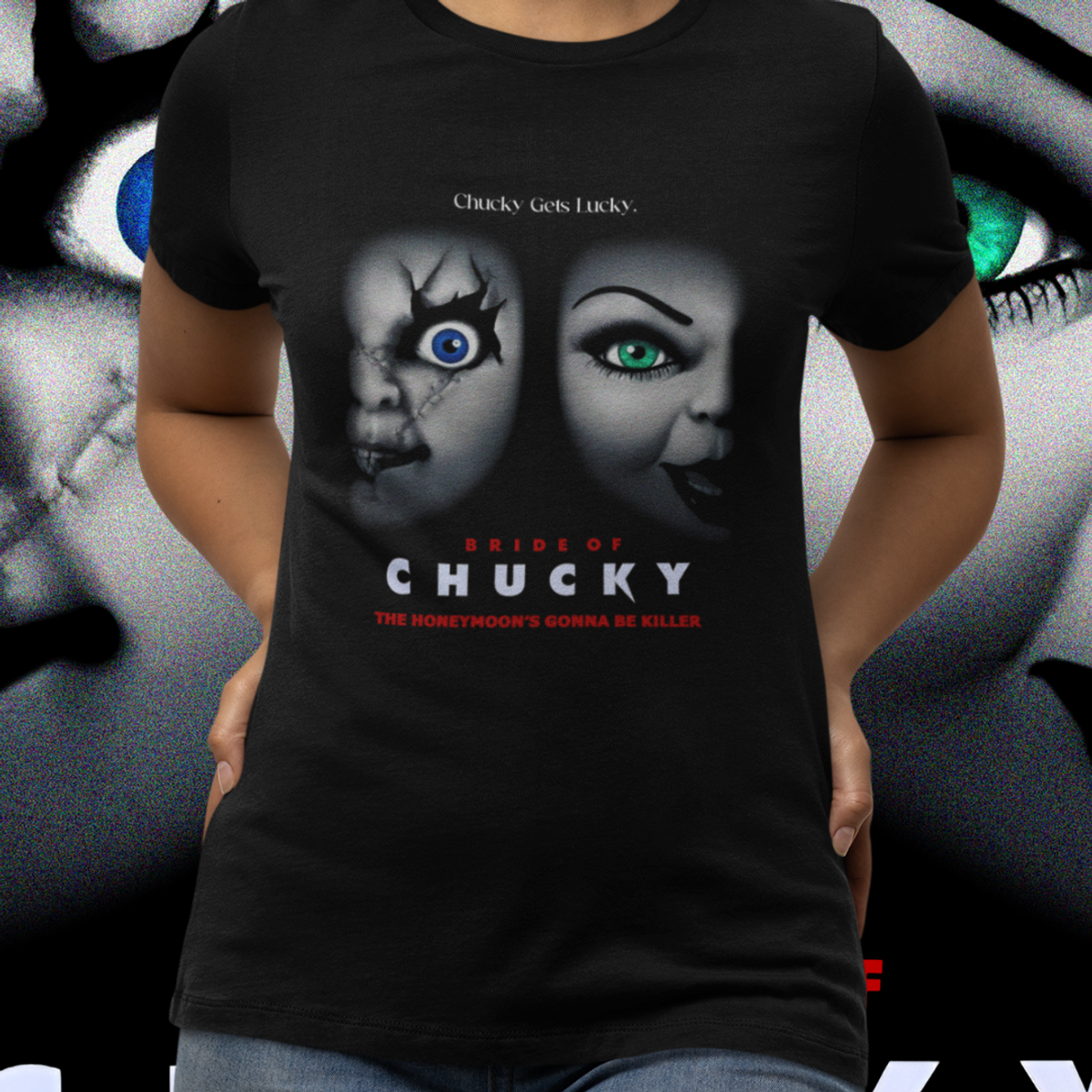 Nome do produto: BABY LOOK BRIDE OF CHUCKY - A NOIVA DE CHUCKY