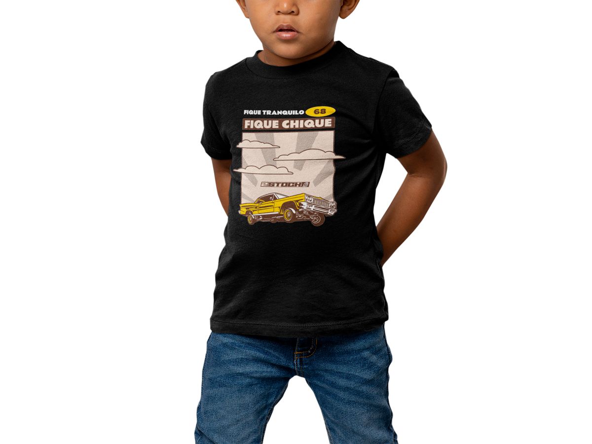 Nome do produto: Camiseta Infantil | Fique tranquilo, fique chique - Cadillac