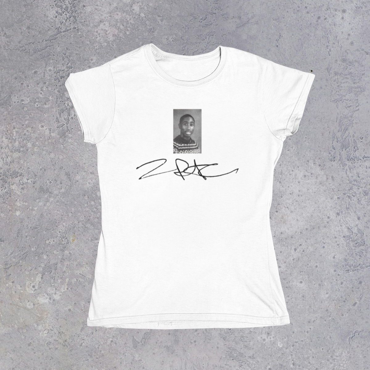 Nome do produto: Camiseta Baby Long 2pac Foto e Assinatura