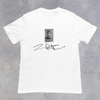 Camiseta 2pac Foto e Assinatura