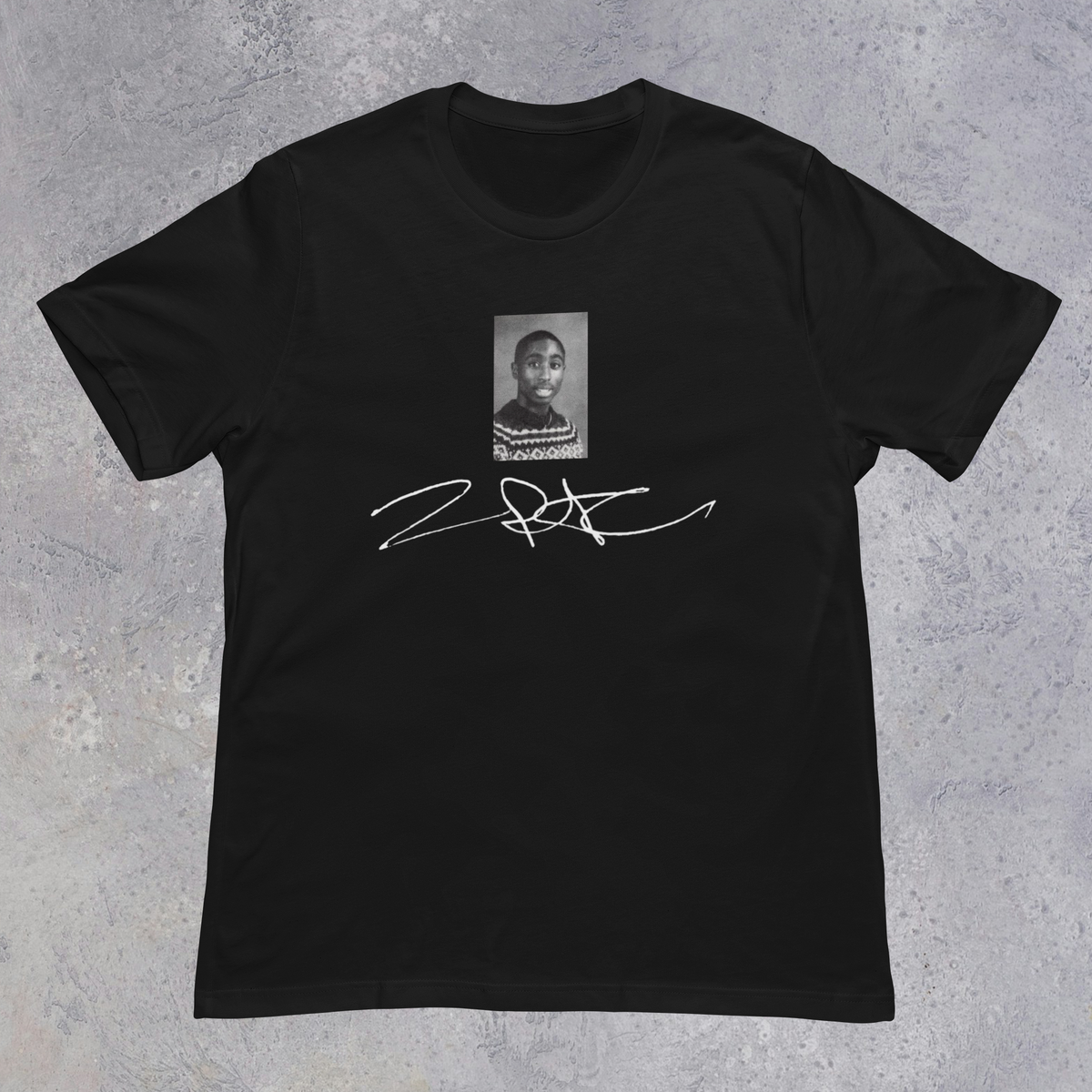 Nome do produto: Camiseta 2pac Foto e Assinatura