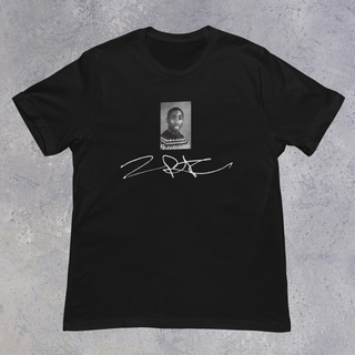 Camiseta 2pac Foto e Assinatura