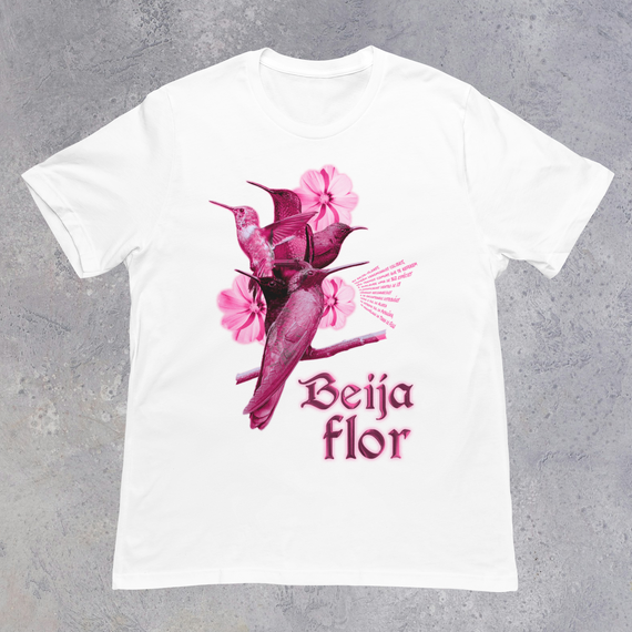 Camiseta Beija Flor Rosa